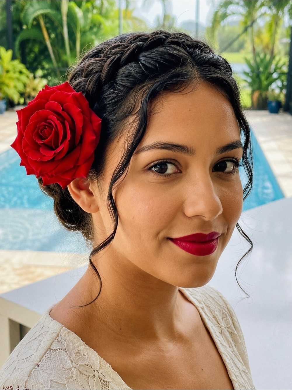 Red Rose Floral Statement Accessory